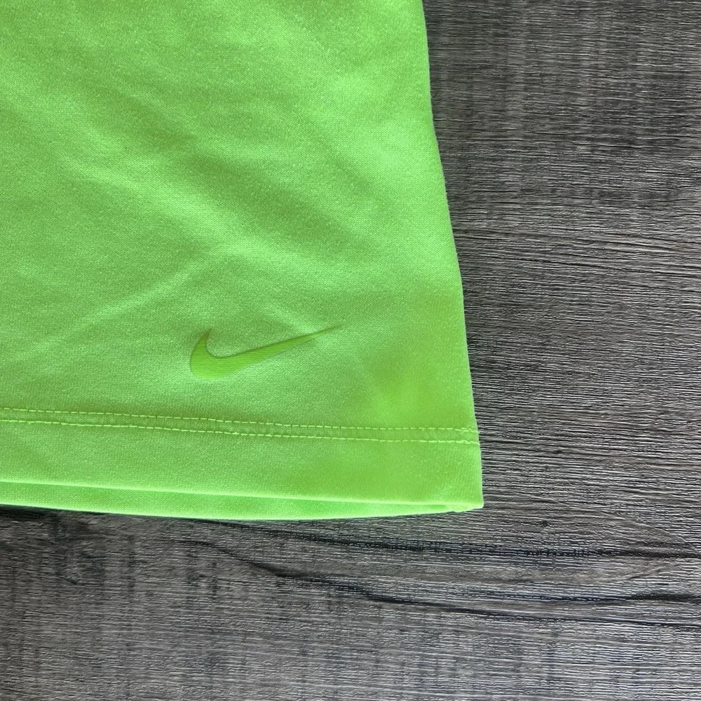 Nike Dri-FIT Racerback Tank Top Womens Large Neon Green Running Workout Athletic